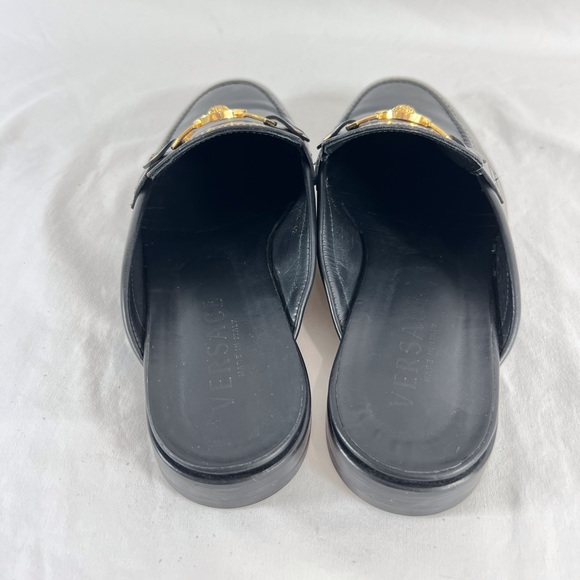VERSACE Black Leather Medusa Men Half Loafers Made in Italy Marked as 42-9US main image 4